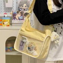 ショルダーバッグ 斜め掛けバッグ 女性用 レディース ブラック ホワイト イエロー ブルー パステル クリア 透明 ポケット A4 書類 カジュアル 通勤 通学 大容量 デート 推し活 推しバッグ ショッピング サブバッグ かわいい かっこいい おしゃれ