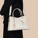 ハンドバッグ ショルダーバッグ 斜め掛け 女性用 レディース ホワイト カーキ ブラック チャーム パール 花柄 刺繍 ちゃんと感 仕切り ポケット ミニバッグ サブバッグ 通勤 通学 デート ショッピング かわいい かっこいい おしゃれ 上質 高級感