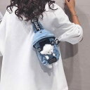 ショルダーバッグ ボディバッグ 斜め掛けバッグ 女性用 レディース ブルー ライトブルー ぬいぐるみ付き クマ ヒツジ ウシ アヒル ポケット カジュアル デート 通学 学校 旅行 お出かけ サブバッグ かわいい かっこいい おしゃれ キュート
