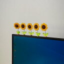 置物 オーナメント オブジェ ヒマワリ カラフル フラワー 花 クリア 揺れる スイング モニター テレビ キャビネット 飾りミニチュア フィギュア おもちゃ 装飾 インテリア 玄関 リビング 勉強部屋 レストラン 飲食店 かわいい キュート きれい