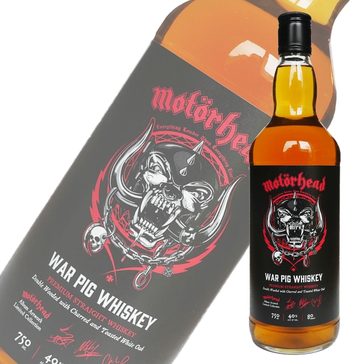 モーターヘッド ウォーピッグ プレミアム・ストレート・ウイスキー 750ml 40度 ライウイスキー スパイシー ダブルウッド製法 WHISKEY MOTORHEAD ロックバンド 音楽ファン必見 ライ麦 プレミアム ウィスキー 素朴な甘み ストレート ロック 洋酒 クラフト 個性的 コレクション