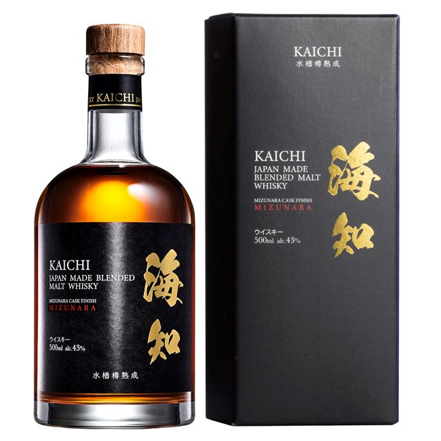 海知 カイチ ウイスキー KAICHI 500ml ミズナラ樽 国産ウイスキー ブレンデッドウイスキー 箱入り 高級ウイスキー ジャパニーズウイスキー お酒 ボトル 高級 リッチ プレゼント ギフト 誕生日 お礼 贈答品