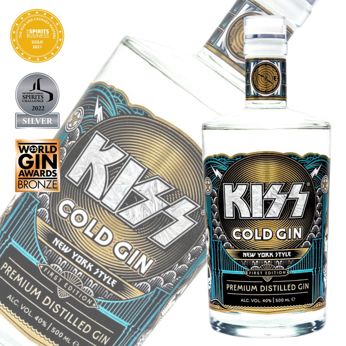 キッス コールド・ジン ニューヨーク・スタイル 500ml 40度 KISS プ