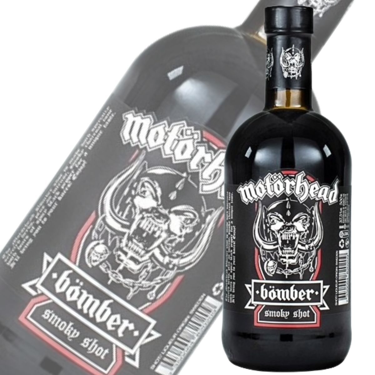 モーターヘッド ボマー・スモーキーショット 500ml 37.5度 公式 リキュール スモーキー 刺激的 スパイシー カクテルベース MOTORHEAD ロックバンド 音楽ファン必見 コーヒー ホップ ハーブ リコリス 個性的 かっこいい コレクター ギフト プレゼント オフィシャル liqueur