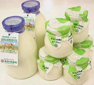 生乳100％ヨーグルト【5個】とノンホモ牛乳（800ml）2本のセット