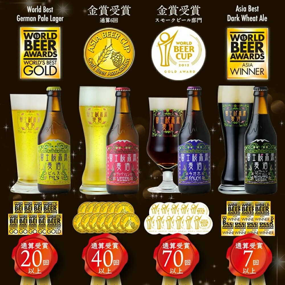 クラフトビール ギフト【限定特価4980円】「富士桜高原麦酒・世界大会金賞 地ビール 6本飲み比べ＆ソーセージ2セット 330ml×6本」ビール ギフト クラフトビール 飲み比べセット 本州送料無料 飲み比べ クラフトビール 詰め合わせ 地ビール セット 内祝い 誕生日