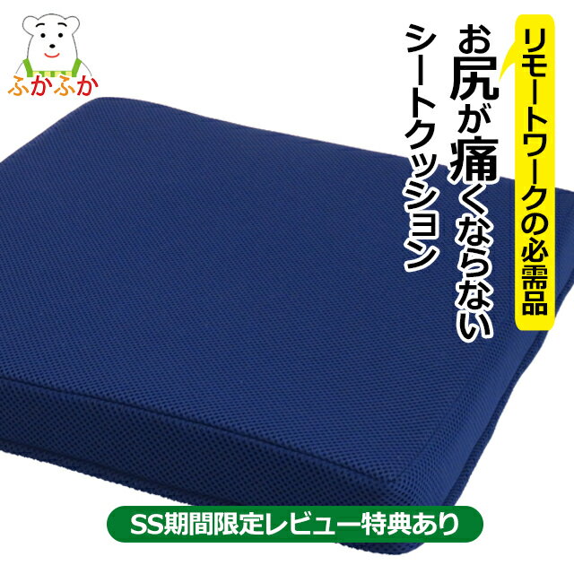 【SS期間中クーポンあり】お尻が痛くならないシートクッション　40x40x厚さ5cm ラテックス　へたりにくい 疲れにくい クッション リモートワーク 肩のこり 腰がらく 骨盤矯正 蒸れない 体圧分散 オフィスチェア　ダイニングチェア 車いす ボディドクタープレゼント