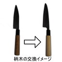【和包丁】研ぎ直し + 包丁の柄木交換包丁研ぎ直し 研ぎ 研ぎ直し 包丁修理 切れ味 新生活 サービス 柄 交換