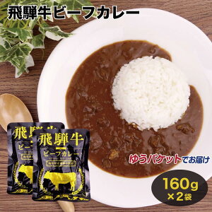 メール便 飛騨高山 飛騨牛ビーフカレー 160g×2袋 飛騨牛 飛騨 高山 お土産 おみやげ ビーフ カレー レトルト【ゆうパケット】