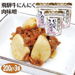 飛騨高山 お土産 飛騨牛にんにく肉味噌 200g×3個 ご飯のおとも 飛騨高山みやげ 岐阜 お土産 岐阜みやげ おみやげ 飛騨牛 惣菜 ブランド牛 ふく福