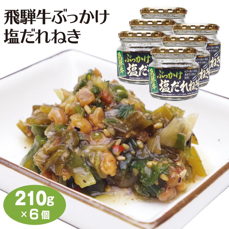 飛騨高山 飛騨牛 お土産 飛騨牛ぶっかけ塩だれねぎ 210g×6個 飛騨牛 ブランド牛 おみやげ 岐阜 お土産 ご飯のおとも 鍋 湯豆腐 ふく福