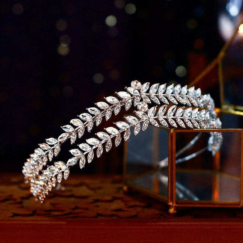 韓国風 妖精 スターカチューシャ 超光沢ラインストーンヘアアクセサリー プリンセスアクセサリー