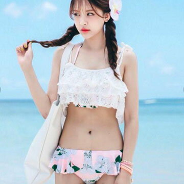 Rakuten - 水着 レディース オフショル ビキニ 3点セット バンドゥビキニ ワンピース 水着 レディース ビキニ 女性用 大人 女の子
