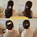 秋と冬の新しいウールの花ダックビルクリップバックヘッドプレートの髪の甘い半分ネクタイヘアピンヘッドドレスヘアピンヘアピンウールグラブクリップ