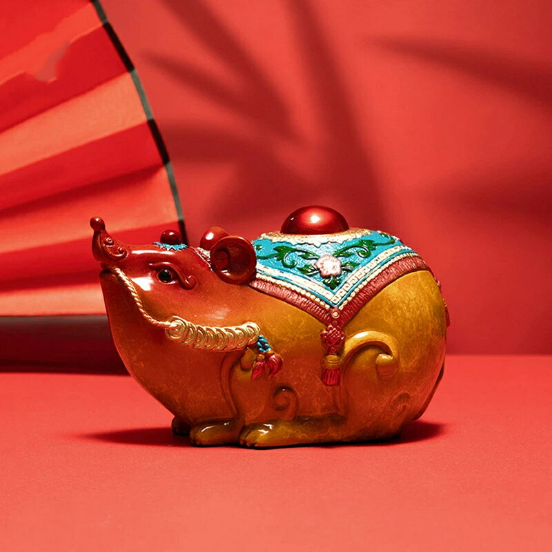 ねずみ 黄銅 擺件 工芸品 銅器 家居 オフィス 受付台 装飾品 招財 開運 彩銅 細工 伝統典雅風 インテリア 高級感 クリスマス 御歳暮 お歳暮 御年賀 敬...