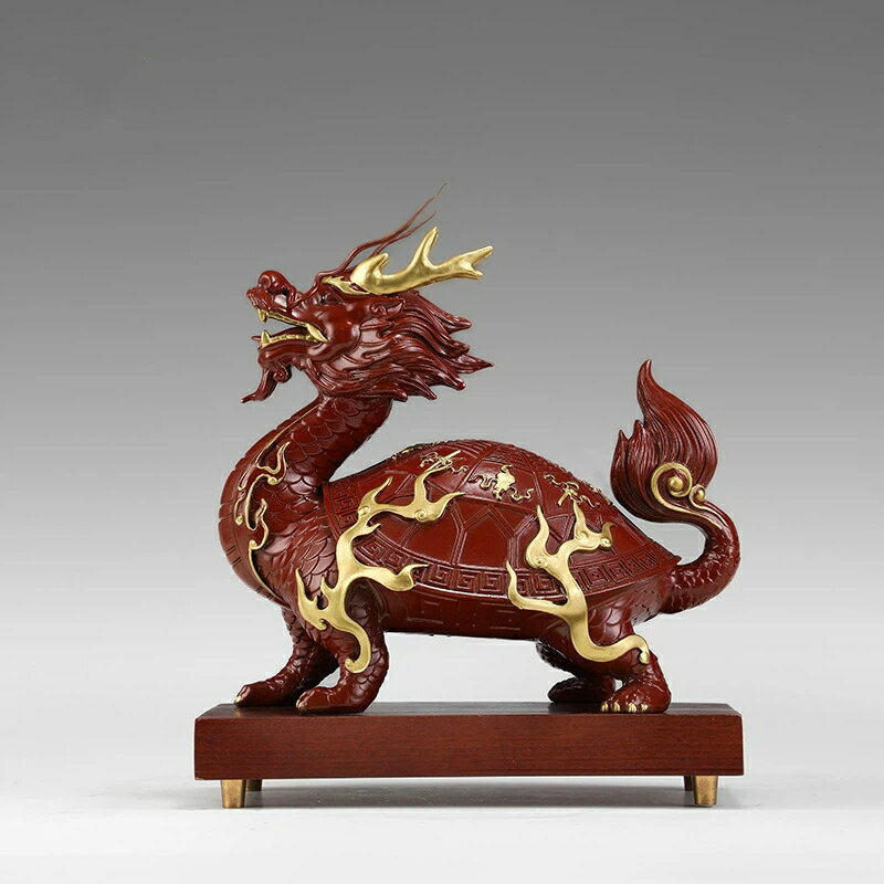 黄銅 擺件 招財 龍頭龜 銅器 置物 オフィス 家居 客間 デスク インテリア 開運 縁起物 贈答品 クリスマス 御歳暮 お歳暮 御年賀 敬老の日 誕生日 結婚...