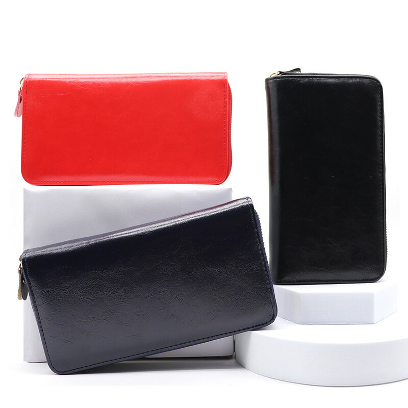 Rakuten - 新作 財布 メンズ レディース 大容量 多機能 長財布 シングルファスナー スマホ収納可能 じゃばら式 カードケース クラッチバッグ オイルレザー調 ヴィンテージ風 高級感 おしゃれ
