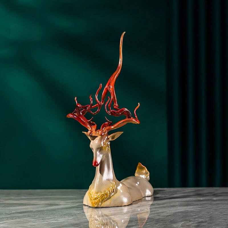 一路順風 鹿 上半身 黄銅 置物 梅花鹿 真鍮 工芸品 開運 吉祥 縁起物 リビング 玄関 酒棚 装飾品 家庭用 インテリア 社長室 昇進祝 引越祝 ギフト プ...