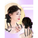 【大爆売】リボンリボン お団子ヘア 付け毛 麻花編み ヘアクリップ 假发 女性用 おしゃれ 簡単装着 2025新作 パーティー 日常使い