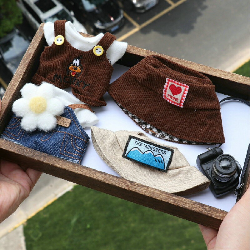 Labubu 17cm ドール服 着せ替えセット ぬいぐるみ 衣装 スカート付き 可愛い ふわもこ コスチューム 洋..