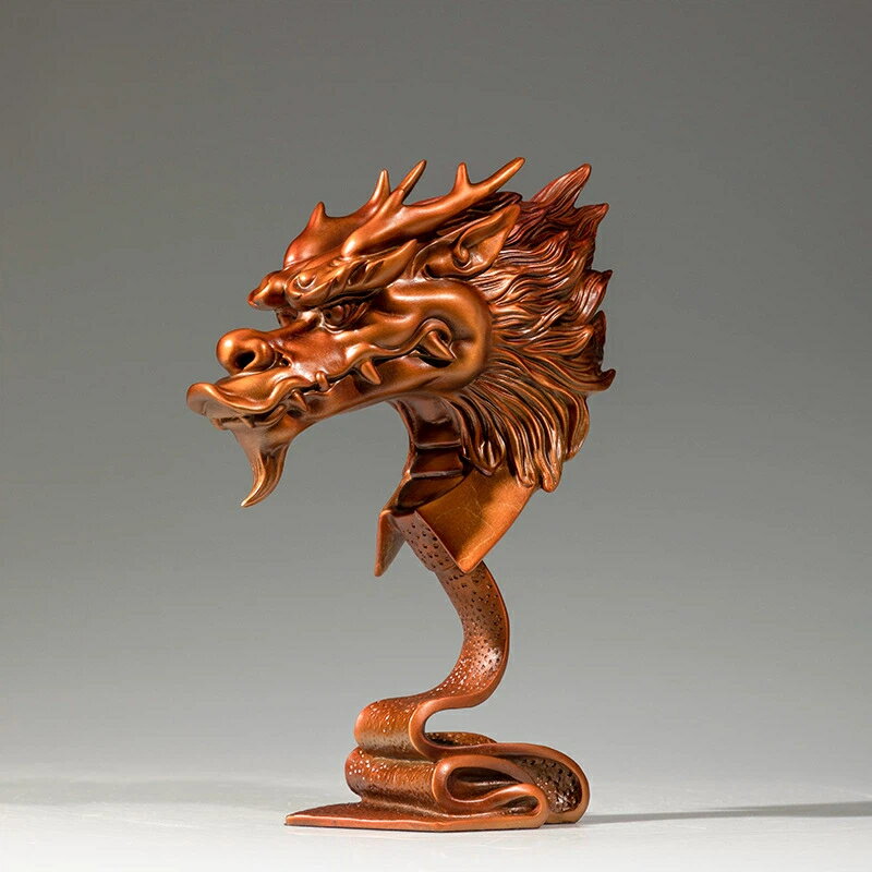 龍頭BOSS 龍首 黄銅 擺件 銅彫刻 工芸品 置物 オフィス 玄関 装飾品 開業 祝賀 事務所 卓上 飾り 企業 贈答品 縁起物 彩銅 伝統工芸 クリスマス ...