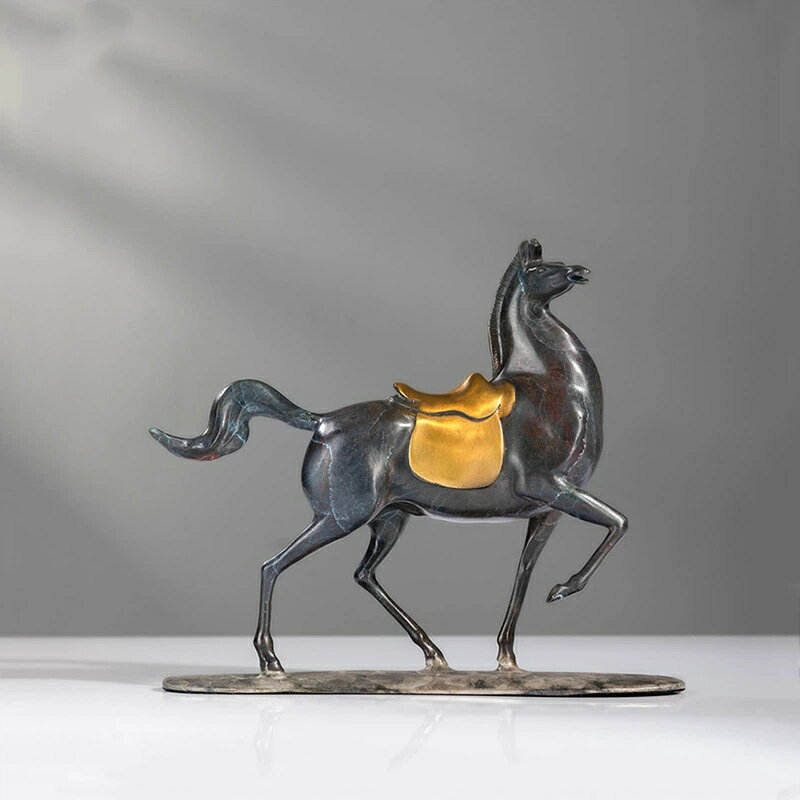 志在必得 黄銅 馬 置物 唐馬 玄関 リビング 開業 祝い 引越し 記念品 オフィス 社長室 インテリア 彩銅装飾 開運 招福 高級工芸品 ギフト プレゼント ...