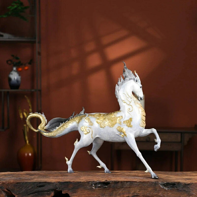 龍馬精神 黄銅 置物 龍馬 奔騰 開運 縁起物 オフィス 書斎 玄関 リビング 飾り物 開業祝 引越祝 昇進祝 社長室 贈答品 プレゼント クリスマス 御歳暮 ...