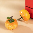 心想事成 柿 オレンジ 彩銅 置物 果物 モチーフ 黄銅 工芸品 フルーツ オブジェ リビング 玄関 酒棚 ディスプレイ インテリア 装飾 開業祝 引越祝 新居...