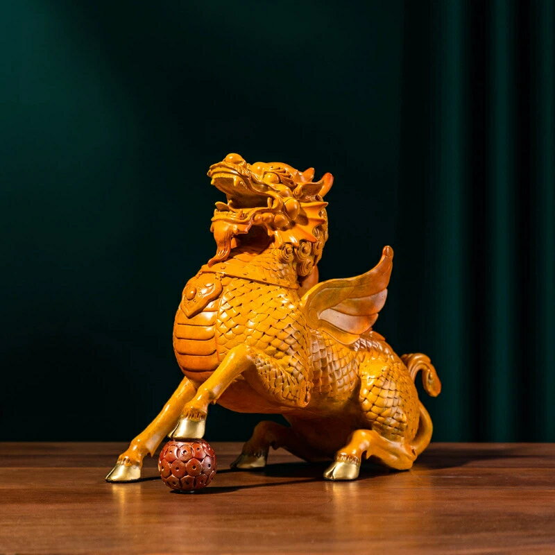 麒麟 置物 黄銅製 翼付き 瑞獣 開運 招福 縁起物 彩銅仕上げ オフィス 会社 受付 飾り 工芸品 開業祝 記念品 プレゼント クリスマス 御歳暮 お歳暮 御...