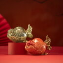 鴻運当頭 鯉魚 銅 擺件 中式 創意 錦鯉 銅工芸品 書斎 デスク 装飾品 家居 彩銅 伝統典雅風 開運 招財 インテリア ギフト 高級感 クリスマス 御歳暮 ...