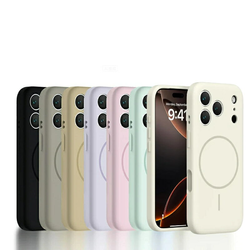 Rakuten - シリコン素材 マグネット式スマホケース iPhone 17 Pro Max ケース マグネット 耐衝撃 スタンド機能付き おしゃれ スマホカバー 薄型 フルカバー iPhone 17 ケース
