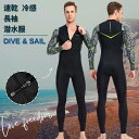 DIVE&SAIL サーフィン ウェットスーツ メンズ フルボディ 長袖 UVカット 日焼け防止 ラッシュガード 水着 マリンスポーツ ウェットスーツ シュノー...