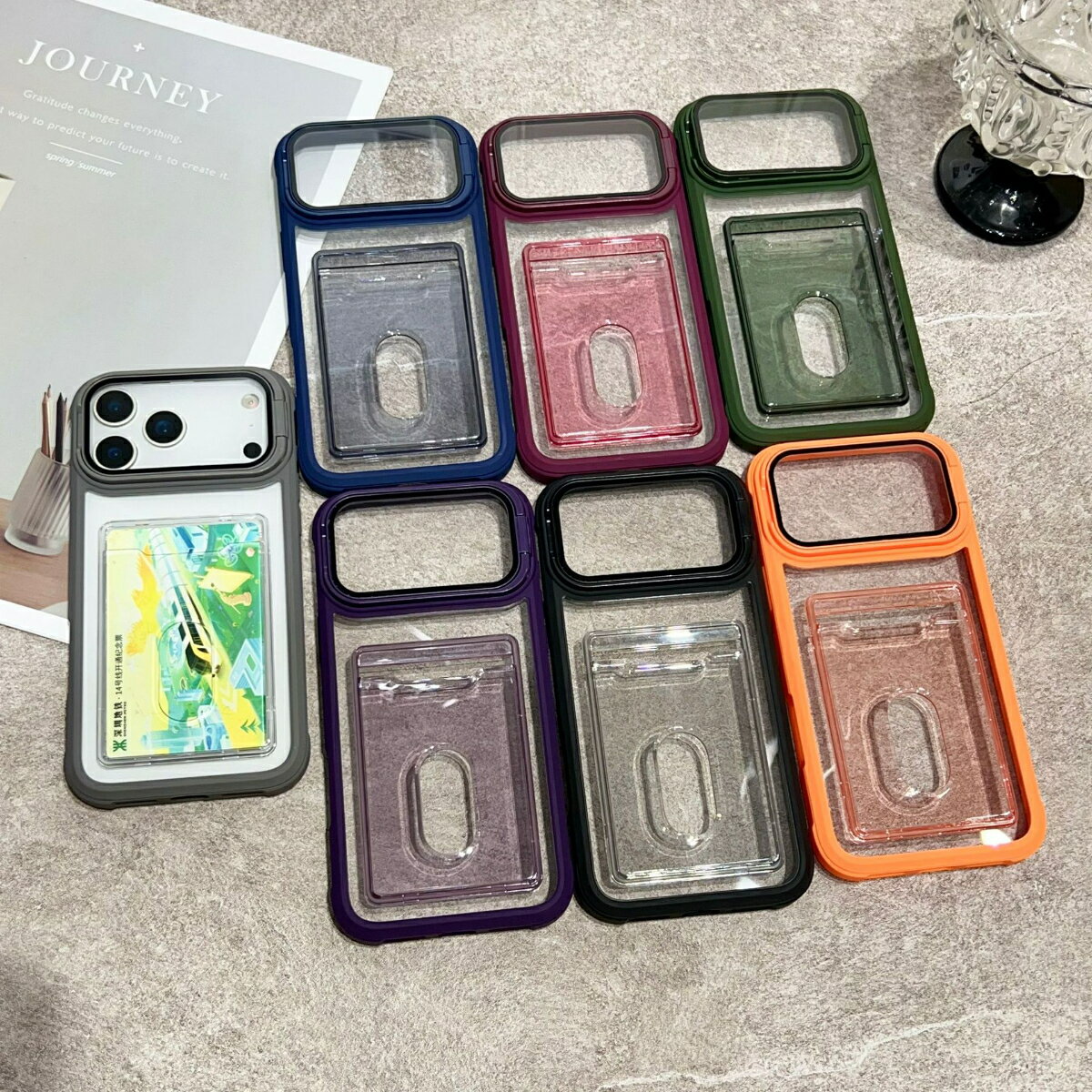 Rakuten - iPhone 17 Pro Max ケース 新品 カード収納 カードホルダー付き レンズ保護 スタンド機能 17 Pro 用 保護カバー 財布型 スマホケース