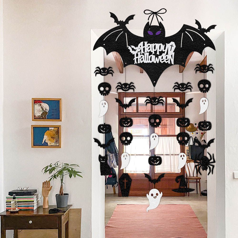 ハロウィン ドア飾り コウモリ ドアハンガー おばけ ゴースト パーティー装飾 室内 屋外 吊り下げ ホラー お化け屋敷 グッズ 3