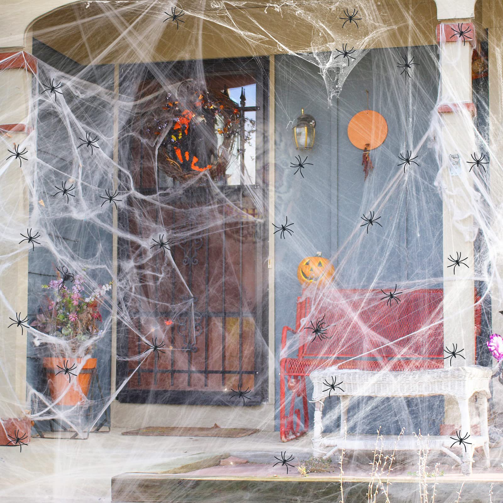 ハロウィン 装飾 蜘蛛の巣 セット クモ パーティー お化け屋敷 小道具 室内 屋外 飾り 不気味 リアル 節約 2