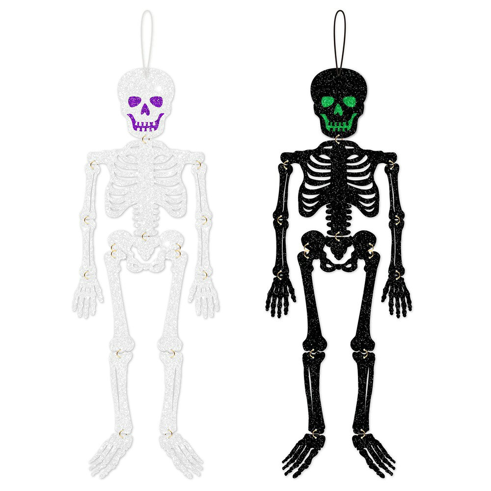 fukin-storeのハロウィン キラキラ 骷髅 ドア飾り 光る パーティー お化け屋敷 吊り下げ ホラー 室内装饰 キッズ 安全 リフレクト｜アングル3
