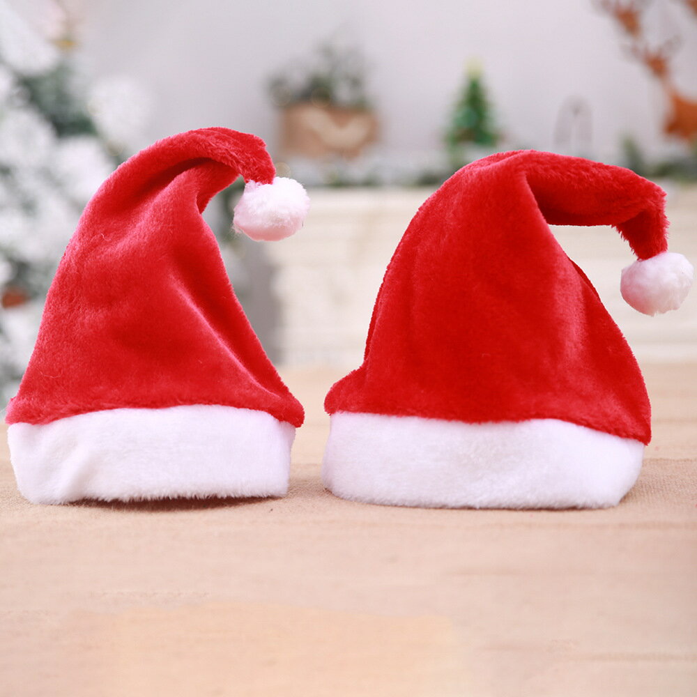 Rakuten - クリスマス 短毛フランネル サンタ帽子 大人用 高級 ふわふわ素材 クリスマス用品 パーティー仮装 飾り帽子 コスチューム雑貨 装飾アイテム