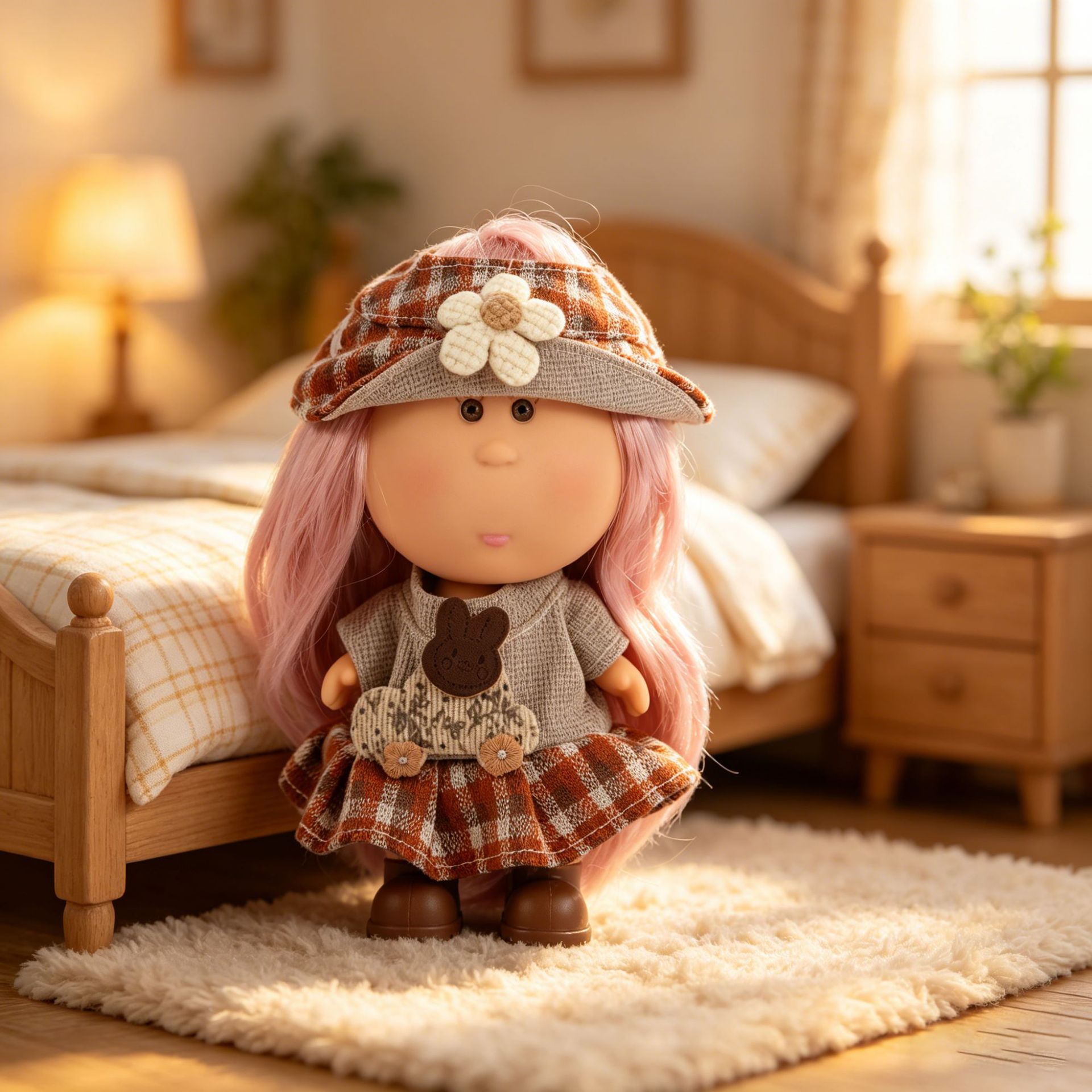 Rakuten - ポテトドール Mia ドール 17cm 着せ替え人形 DIY ドール 卓上置物 インテリア雑貨 お部屋飾り リビング飾り 書斎飾り ギフト プレゼント かわいい 丸顔ぽってり 癒し系 コレクション おもちゃ 女の子向け 男の子向け 103-3