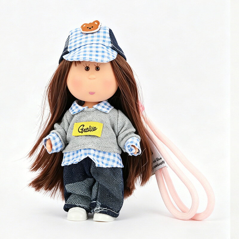 Rakuten - ポテトドール Mia ドール 14cm ミニサイズ 着せ替え人形 DIY ドール キーホルダー バッグチャーム カバン飾り ストラップ付き インテリア雑貨 ギフト かわいい 丸顔ぽってり 癒し系 コレクション 321-2