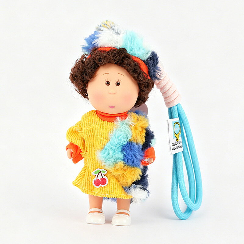 Rakuten - ポテトドール Mia ドール 14cm ミニサイズ 着せ替え人形 DIY ドール キーホルダー バッグチャーム カバン飾り ストラップ付き インテリア雑貨 ギフト かわいい 丸顔ぽってり 癒し系 コレクション 323-5