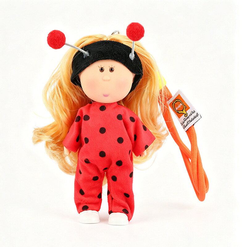 Rakuten - ポテトドール Mia ドール 14cm ミニサイズ 着せ替え人形 DIY ドール キーホルダー バッグチャーム カバン飾り ストラップ付き インテリア雑貨 ギフト かわいい 丸顔ぽってり 癒し系 コレクション 330-1