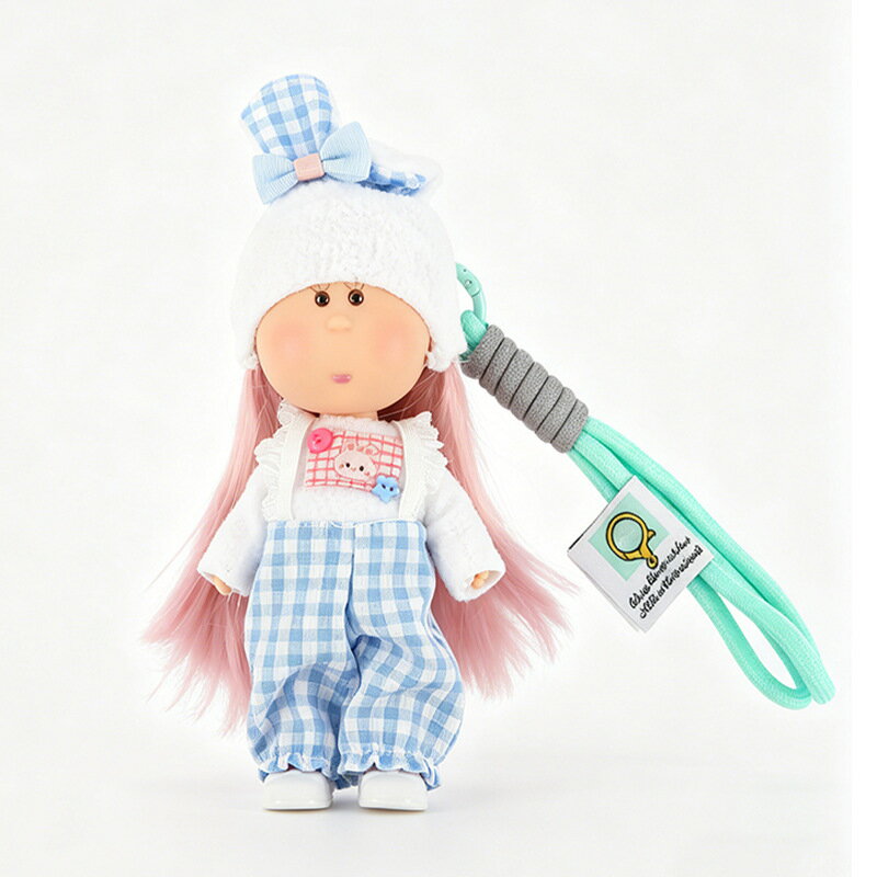 Rakuten - ポテトドール Mia ドール 14cm ミニサイズ 着せ替え人形 DIY ドール キーホルダー バッグチャーム カバン飾り ストラップ付き インテリア雑貨 ギフト かわいい 丸顔ぽってり 癒し系 コレクション 331-5