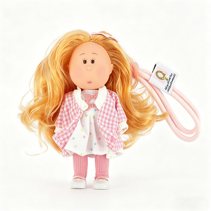 Rakuten - ポテトドール Mia ドール 14cm ミニサイズ 着せ替え人形 DIY ドール キーホルダー バッグチャーム カバン飾り ストラップ付き インテリア雑貨 ギフト かわいい 丸顔ぽってり 癒し系 コレクション 331-7