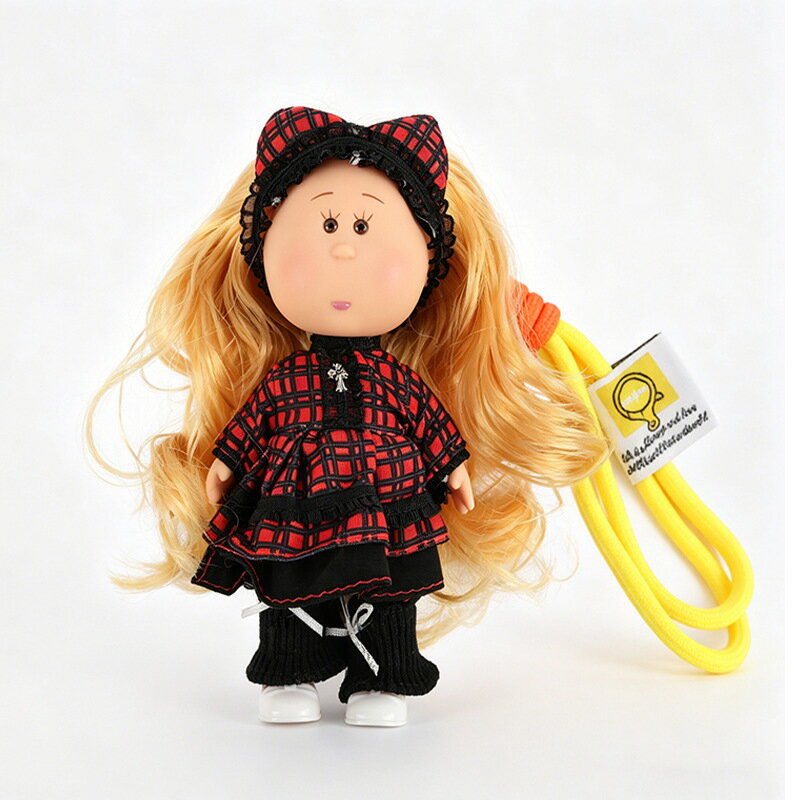 Rakuten - ポテトドール Mia ドール 14cm ミニサイズ 着せ替え人形 DIY ドール キーホルダー バッグチャーム カバン飾り ストラップ付き インテリア雑貨 ギフト かわいい 丸顔ぽってり 癒し系 コレクション 332-4