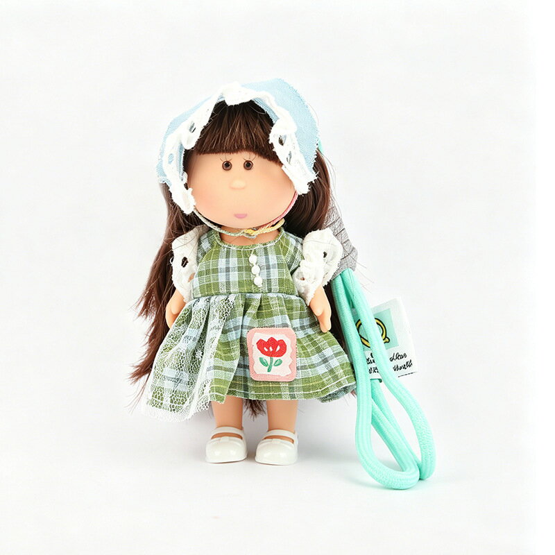 Rakuten - ポテトドール Mia ドール 14cm ミニサイズ 着せ替え人形 DIY ドール キーホルダー バッグチャーム カバン飾り ストラップ付き インテリア雑貨 ギフト かわいい 丸顔ぽってり 癒し系 コレクション 333-2