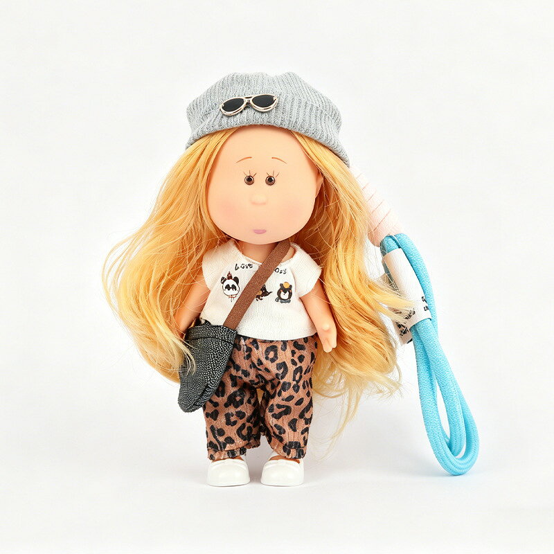 Rakuten - ポテトドール Mia ドール 14cm ミニサイズ 着せ替え人形 DIY ドール キーホルダー バッグチャーム カバン飾り ストラップ付き インテリア雑貨 ギフト かわいい 丸顔ぽってり 癒し系 コレクション 334-1