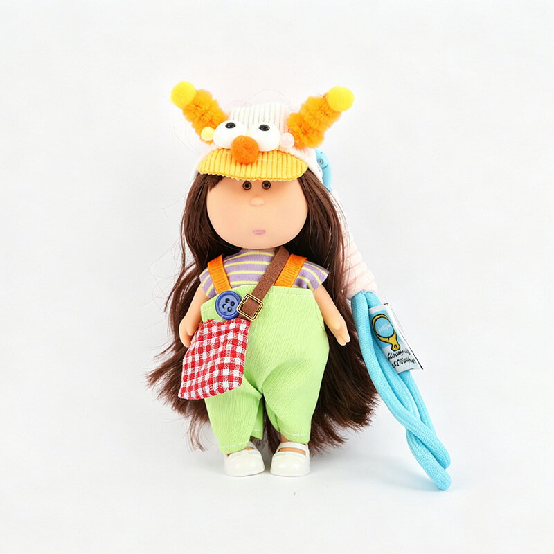Rakuten - ポテトドール Mia ドール 14cm ミニサイズ 着せ替え人形 DIY ドール キーホルダー バッグチャーム カバン飾り ストラップ付き インテリア雑貨 ギフト かわいい 丸顔ぽってり 癒し系 コレクション 334-4