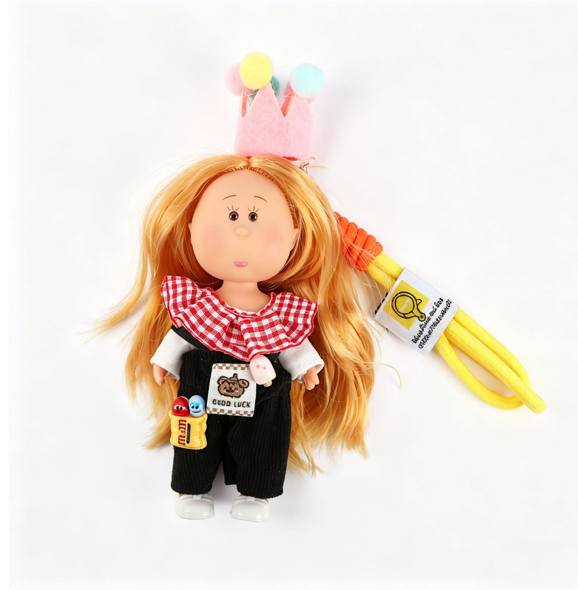 Rakuten - ポテトドール Mia ドール 14cm ミニサイズ 着せ替え人形 DIY ドール キーホルダー バッグチャーム カバン飾り ストラップ付き インテリア雑貨 ギフト かわいい 丸顔ぽってり 癒し系 コレクション 335-1
