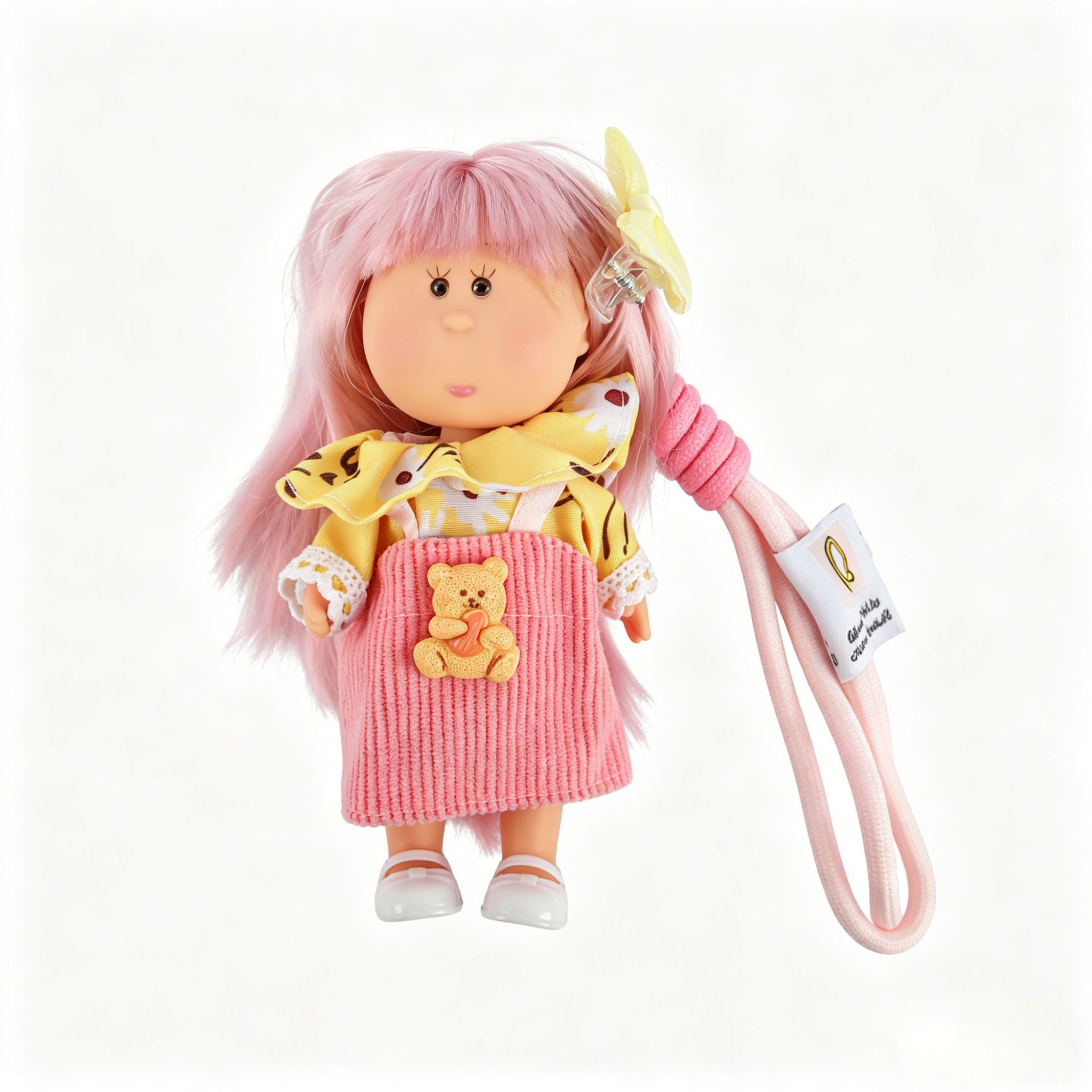 Rakuten - ポテトドール Mia ドール 14cm ミニサイズ 着せ替え人形 DIY ドール キーホルダー バッグチャーム カバン飾り ストラップ付き インテリア雑貨 ギフト かわいい 丸顔ぽってり 癒し系 コレクション 335-3