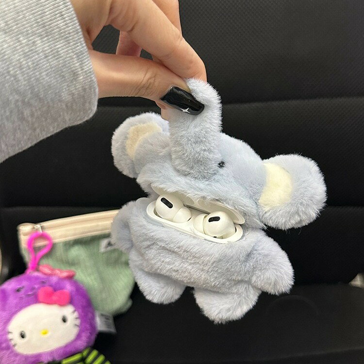 ぬいぐるみ 青いぞう AirPods AirPods pro ケース 保護カバー かわいい ふわふわ イヤホンケース 落下防止